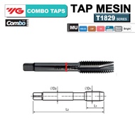 MESIN T1829 Tap Machine M7 X 1 PO YG-1 Taps Machine M7X1 Pointed HSS Combo