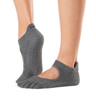 TOESOX Bellarina Grip Full Toe Socks - Grey