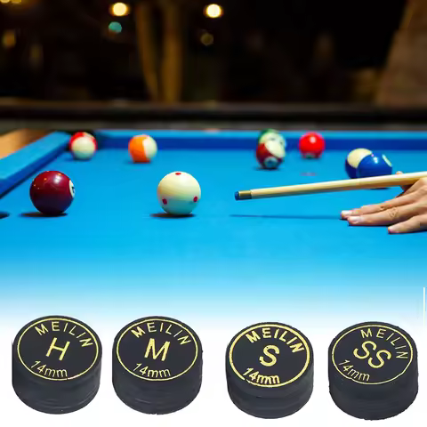 14mm Japanese Cue Tip Quality Pool Billiard Pigskin Cue Tip 9 Layers Snooker Cue Tip SS S M H Snooke