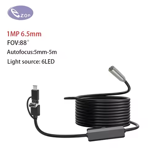 Pipe Inspection Camera 1MP 0.26 0inch FOV88° 720P Industrial Endoscope Sewer Camera IP67 waterproof 