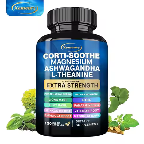Corti-Soothe Cortisol Supplement with Magnesium, Ashwagandha, L-Theanine - Manage Stress, Maintain C