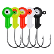 (Cheapest) Color Jig Head Rubber Bait Work Worm Size 1g 2g 3.5g 5g 7g 10g There Are 5 Colors.