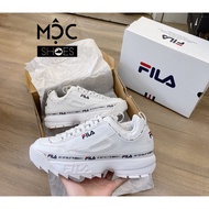 [Genuine] Fila DISRUPTOR 2 *Double Tape * White - Code: 1Gm00848 _ Wwt-1 Shoes