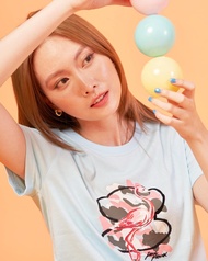 PAUL FRANK เสื้อยืด WOMENS TEES JULIUS FLAMINGO