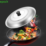 EPOCH Wok Lid, Anti- Spill Universal Stainless Steel Pot Lid, Kitchen Accessories Black Plastic Knot Anti-Scald 32/34/36/38/40cm Pot Cover Skillets
