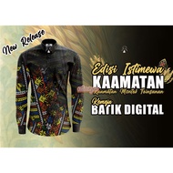 🔥Baju Kemeja Kaamatan Print Corak Etnik Borneo Baju Kaamatan Berkolar Butang Depan Jersey Sabah XS-3