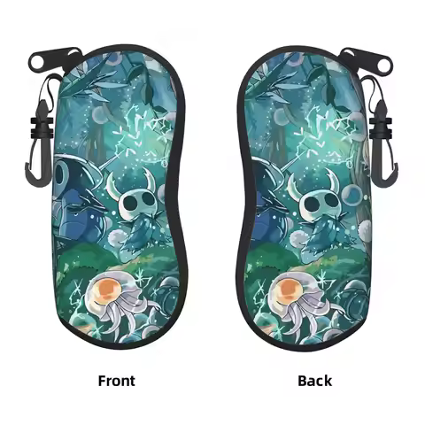 Hollow Knight Action Adventure Glasses Case Cover Zipper Sunglasses Pouch Men Women Daily Eyeglass P