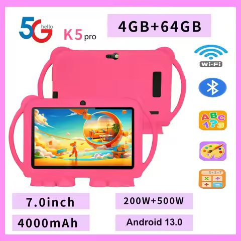 2025 New 5G WIFI 7-inch Children's Tablet 4GB+64GB ROM Drawing and Learning Portable Mini Tablet Qua