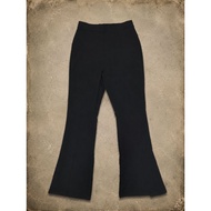 T804 (White46) G9 Black Women's Pants Bell-Bottoms Lyn Brand With Tags Decorated With 2 Side Slits S
