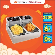 SUNNY SN02 deep oil fryer, 12L capacity, high quality stainless steel, capacity 2500w.