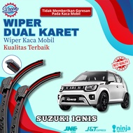 1 SET Dual Blade Car Wiper SUZUKI Ignis Frameless Model 2 Rubber 2PCS Kiri & Right