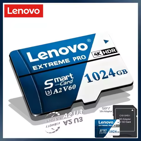 Lenovo Extreme Pro SD Memory Card 1TB 512GB 128GB U3 V60 High-Speed Micro SD Card 64GB TF Card For D