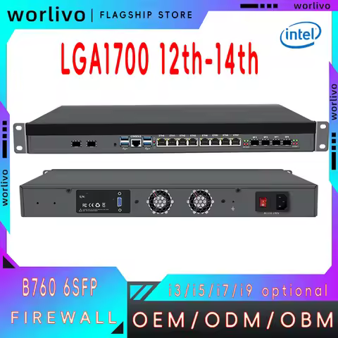 B760 Opnsense 8 Nic Lans 2 Expandable Ports Rackmount 4X10G 4 X 10Gb 1U Lga1700 Cpu 4 Port Sfp 10G P
