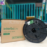 Dropcore Cable 4 Core 3 Strands Interluc Length 1KM Cable Fiber Optik 4 Core 3 Seling Cable Lite