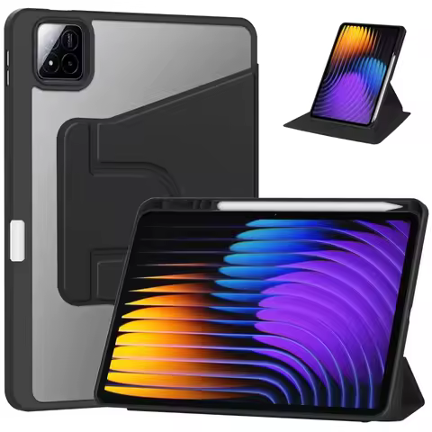 360 Rotation Cover For Xiaomi Pad 7 Case 2024 with Pencil Holder Cover For Coque Xiaomi Pad 7 Pro Mi