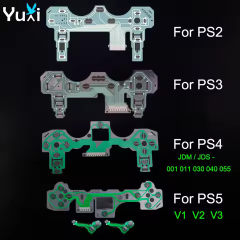 YuXi For PS2 PS3 PS4 Pro Slim Controller Conductive Film Keypad Flex Cable PCB Buttons Ribbon Circui