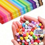 540/1080pcs Star Origami Paper, 27 Colors Star Strips, Double-Sided Folding, Solid Lucky Star Decora