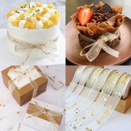 Chiffon ribbon in many modern patterns 2.5cm x 10m