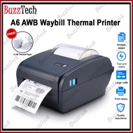 BuzzTech A6 AWB Waybill Printer Thermal PDF Sticker Barcode QR Lazada Shipping Label Consignment Not