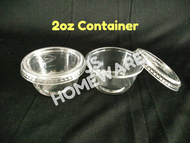 2oz Round Container (100pcs±) EC E622C / Disposable Plastic Food Container / 50ml / Bekas Sos