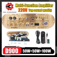 2025 NEW D900 Bluetooth amplifier 50W+50W+100W 220V 2.1 Channel Bluetooth 5.0 Heavy bass Amplifier P