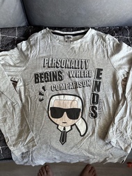Karl Lagerfeld Kids 灰長袖T恤 12歲 150cm