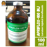 APRIFLOX-100 Injeksi 100ml - Antibiotik Hewan - Antibiotik Pernafasan