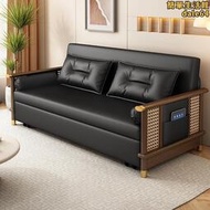 可摺疊實木沙發床兩用多功能簡約客廳小戶型單雙人可伸縮沙發