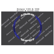 Decals, Sticker, Motorcycle Decals for Mags / Rim for Yamaha Sniper 135 &amp; 150, blue