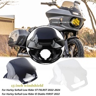 NEW Motorcylce 15 inch windshield Windshield For Harley FXRST 1YZZ LOW RIDER EL DIABLO 2022 FXLRST 1