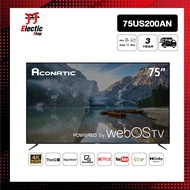 Aconatic ทีวี 75 นิ้ว LED 4K HDR WebOS TV (Wee 2.0) รุ่น 75US200AN Smart TV สมาร์ททีวี ระบบปฏิบัติการ Web OS (รับประกัน 3 ปี)