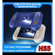 H55 handheld game console . Konsol Permainan Retro Mudah Alih H55 Baharu 5.5 Inci IPS HD Skrin 5000m