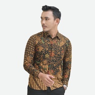 Kemeja Batik Tulis Kombinasi Lapis Furing Ero Baju Batik Slimfit Pria Dewasa Solo Lengan Panjang Hen