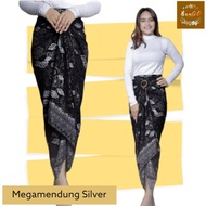 _W_ (BunGO) Rok Lilit Batik Floral Motif Megamendung Silver Abu