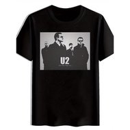 U2 Punk Cool Graphic T-Shirt - Black Casual With Acdc & Slipokot Band Print Top For Men Rock Music T