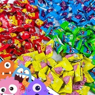 👾👽 ลูกอมมอสเตอร์ ลูกอมน้ำอัดลม Sour Candy คุกผงเปรี้ยว 50-100 ชิ้น รสโคล่า เลม่อน มะนาว บลูฮาวาย ลาย