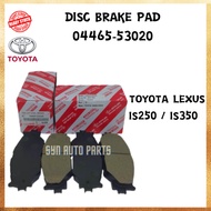 100% ORIGINAL TOYOTA LEXUS IS250 / IS350 BRAKE PAD FRONT / DEPAN ALAS BREK TOYOTA IS350 / IS250 0446