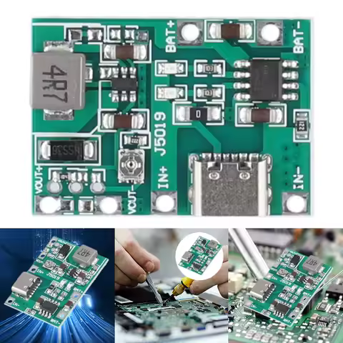 DC-DC Charging Step Up Boost Module Type-C TP4056 Lithium Li-ion 18650 Battery Charger Board DC4.3-2