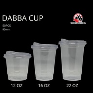▵ ◻ ✘ ⧫ Dabba Cup with Strawless Lid / PP CUP 50pcs