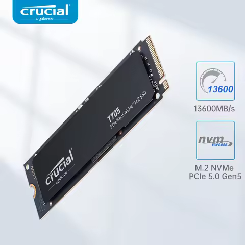 Crucial 13600MB/s SSD NVMe M.2 2280 1TB 2TB 4TB Internal Solid State Hard Disk M2 PCIe 5.0x4 2280 SS