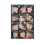 Boys and Children Haircut Pictures Beauty Salon Hairstyle Design Poster Canvas Wall Art Prints For W