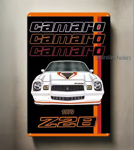 Camaro 1979 Z28 Car Metal Poster - Collectable Sign -