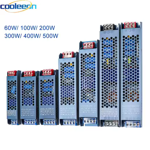 12V 24V LED Power Supply 500W 400W 300W 200W 100W 60W LED Driver AC/DC Transformer Converter for LED