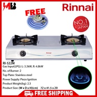 (FREE SHIPPING) Rinnai Mega Burner Gas Stove RI-522M R--522MM 4.8kW Rinnai Dapur