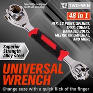 (483)48IN1 Universial Wrench Tools Spline Bolts Torx 360 Degree 6-Point