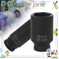 BETTER-JANE Impact Socket Wrench, 1/2" Drive 24mm 36mm Heavy Duty Wrench,  6 Point Pneumatic Socket 
