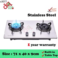 Infrared gas stove Dapur gas butterfly Dapur gas infrared ✰(Ready Stock)Stainless Steel Built-in Hob Gas Cooker Stove Da