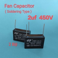 2 biji 2uf 450v Fan capacitor pcb board capacitor alpha elmark