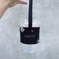 貓刺繡(手作環保杯套)環保杯套/手提環保杯套/環保袋