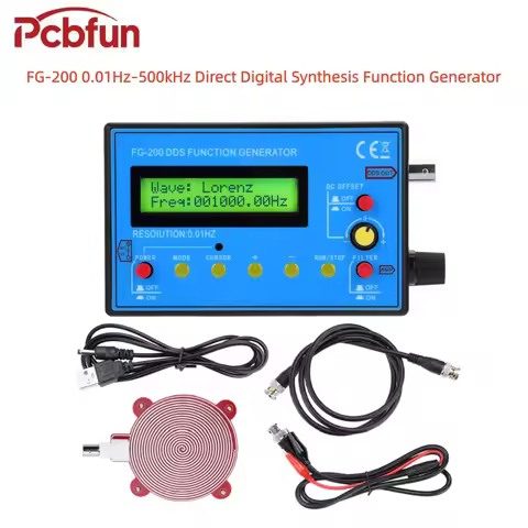 FG-200 DDS Signal Generator 0.01Hz–500kHz Frequency Signal Source Module Sine Wave + Square Wave + S